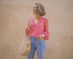blog mode paris blouse rouge fluide marlene rougier fabrication française